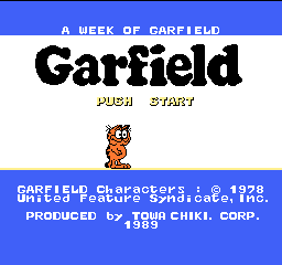 Garfield - A Week of Garfield (Japan) Title Screen